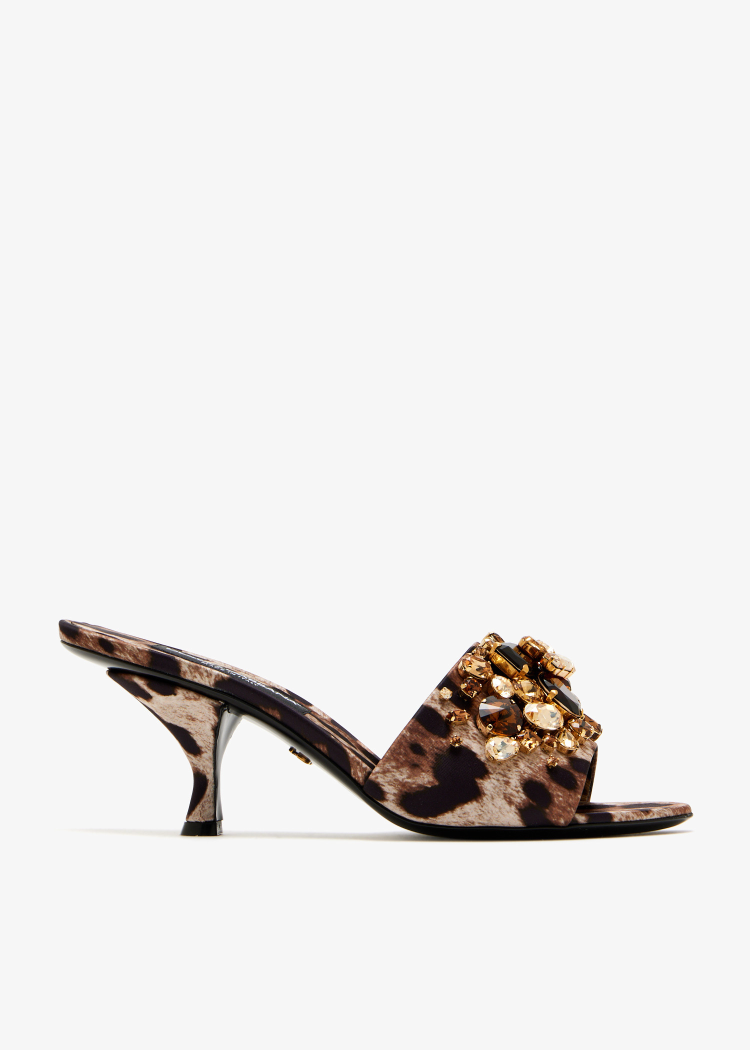 

Leopard-print satin mules, Animal printed