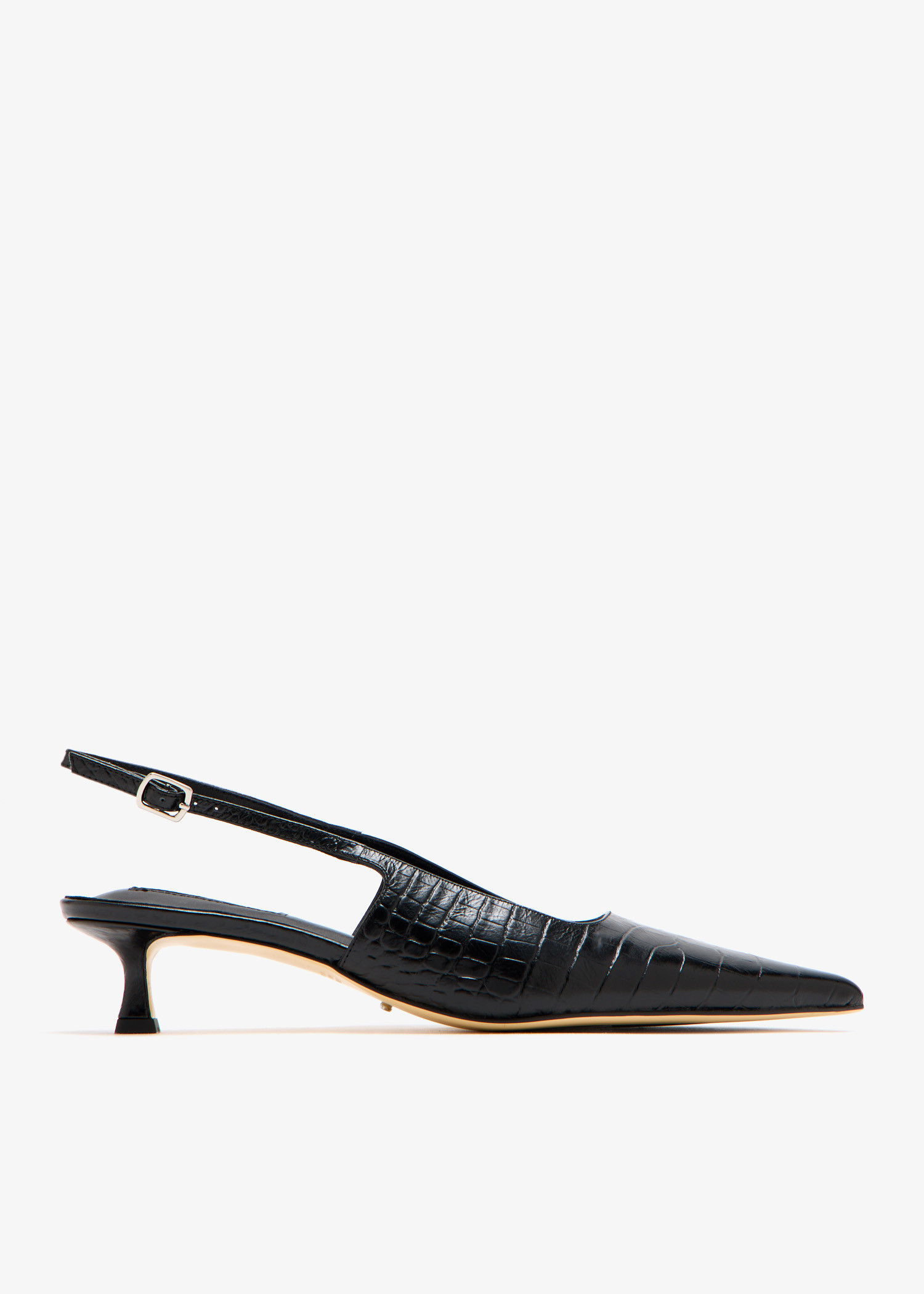 

Crush slingback pumps, Black