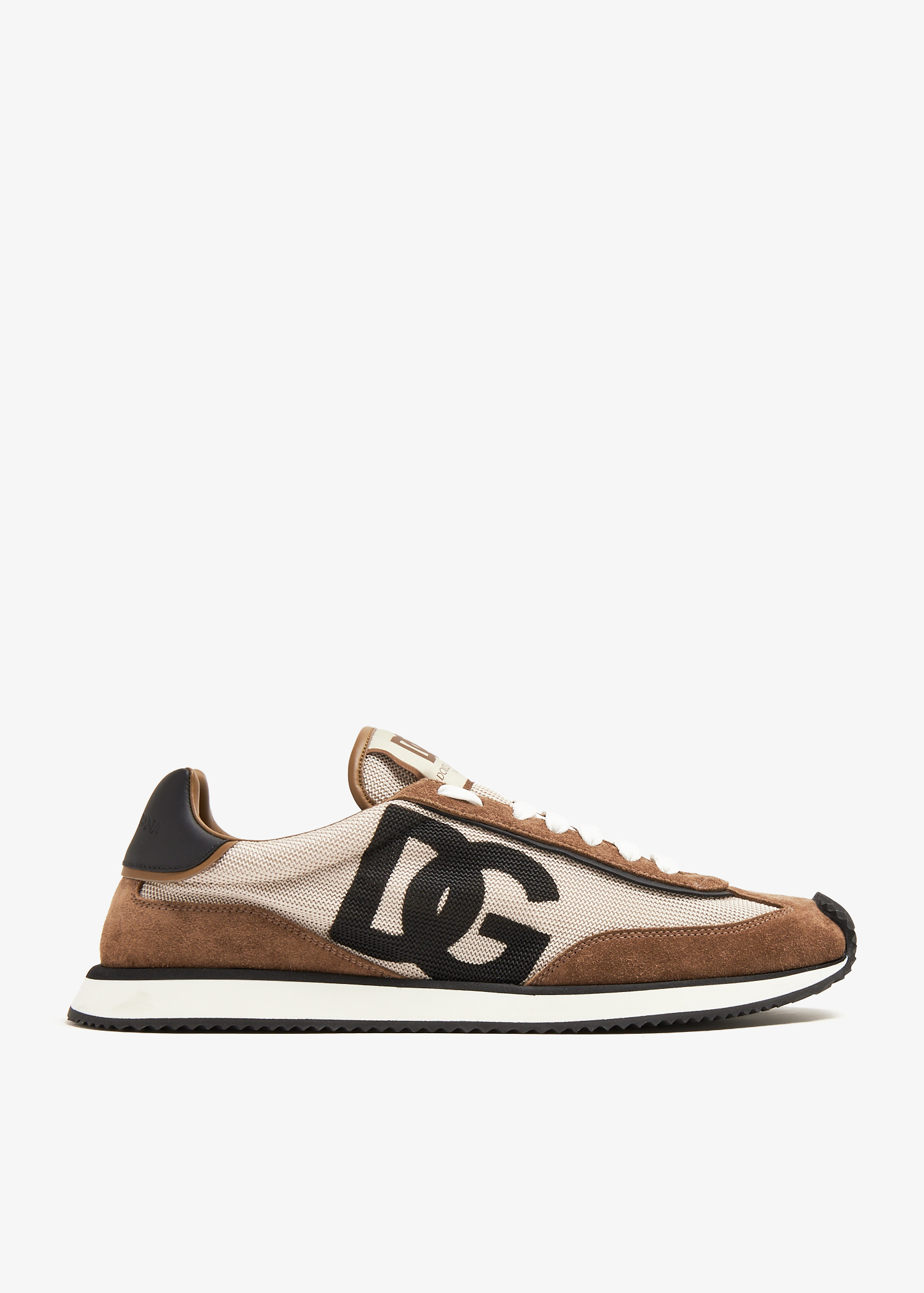 

Mixed-material DG Cushion sneakers, Brown