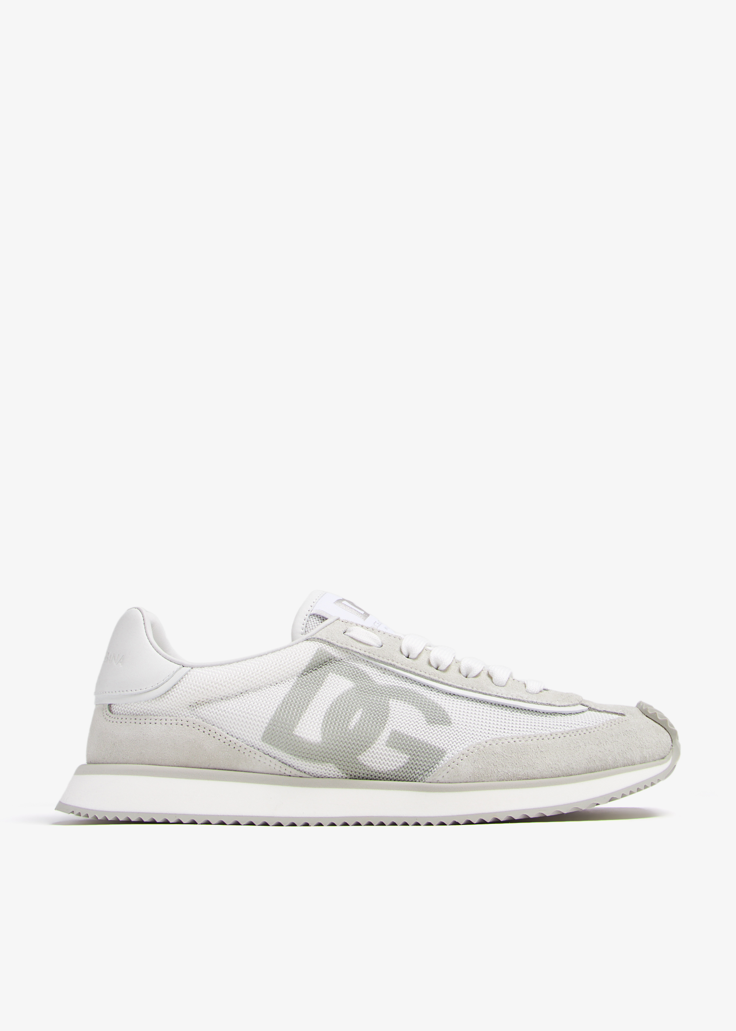 

Mixed-material DG Cushion sneakers, White