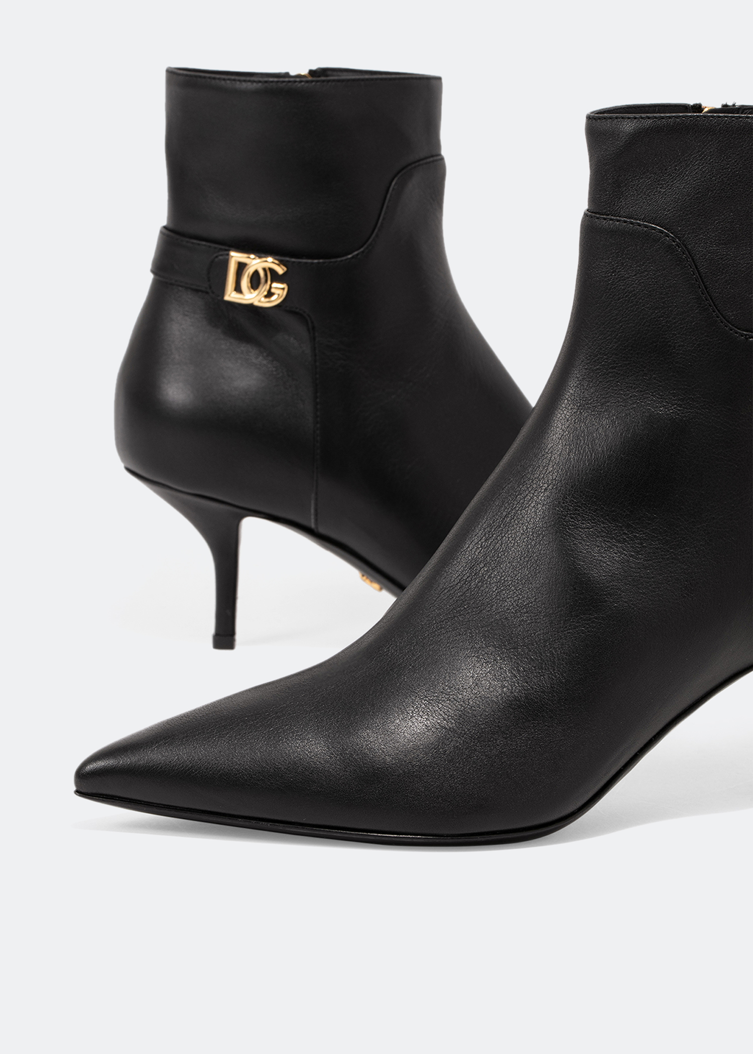 

DG logo ankle boots, Black