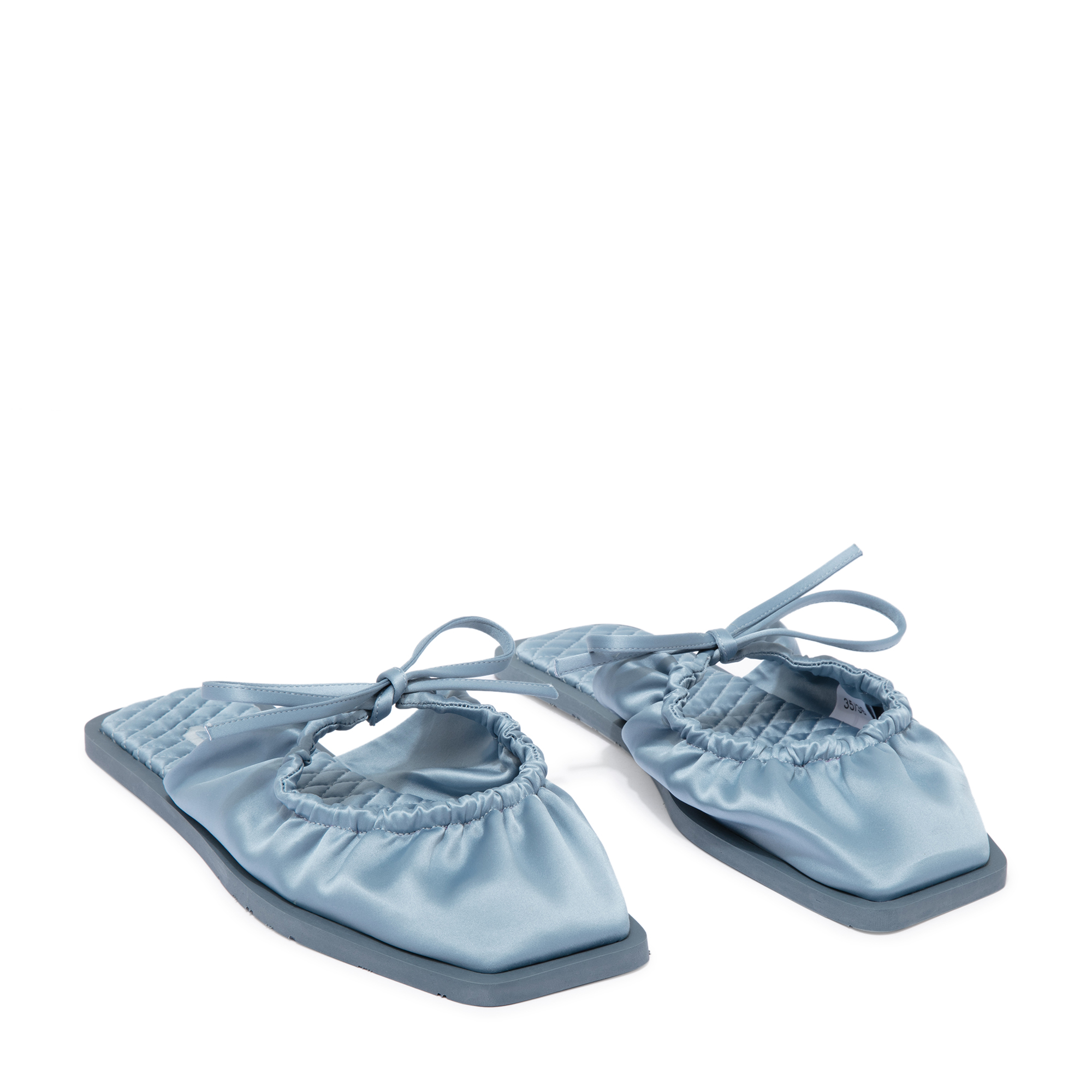 

Satin mules, Blue