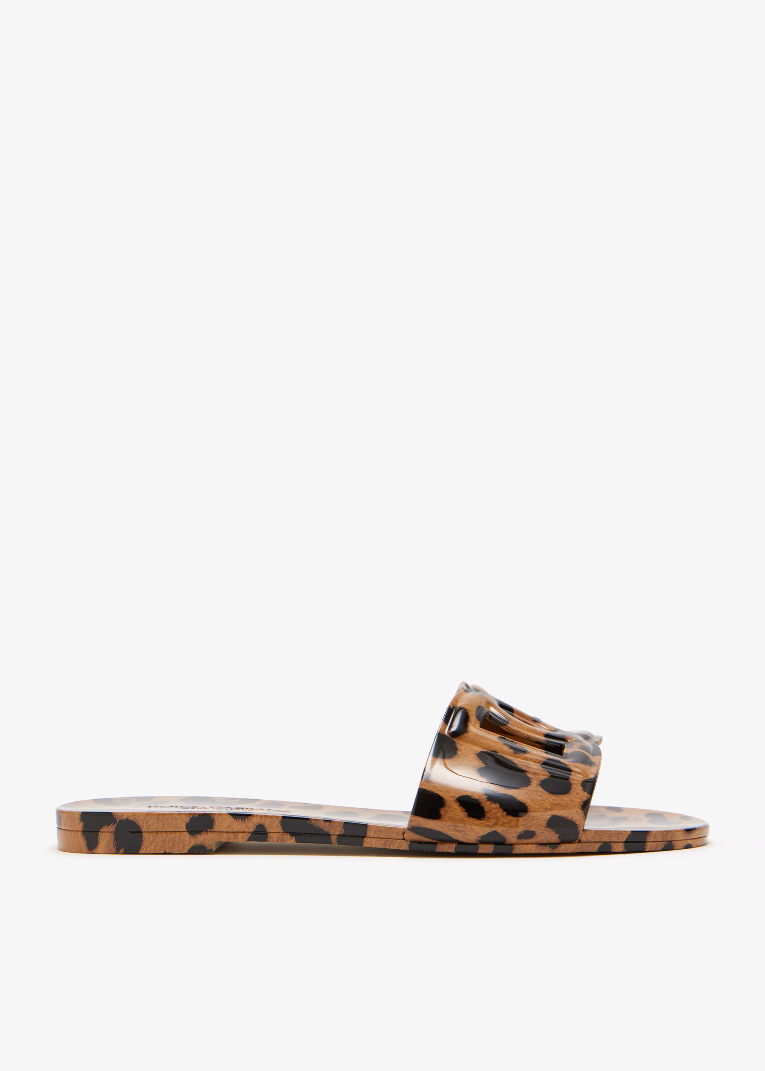 

Leopard print slide sandals, Animal printed