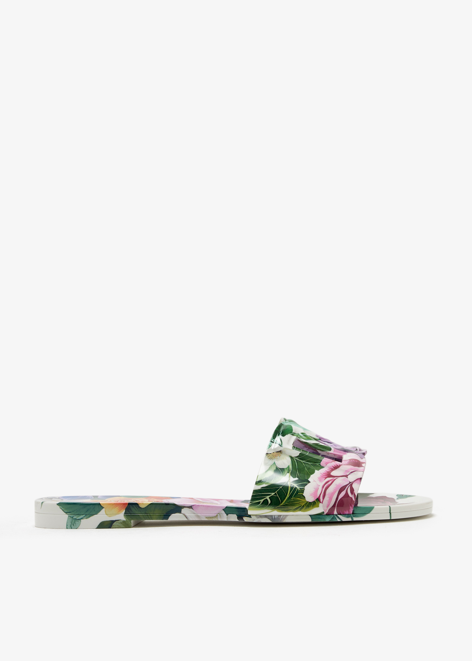 

Bianca floral-print slide sandals, Printed