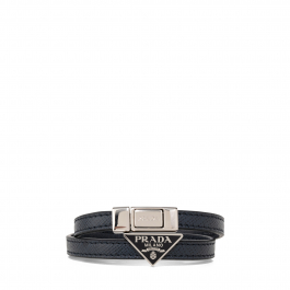 Prada Saffiano leather bracelet for Men - Blue in KSA | Level Shoes