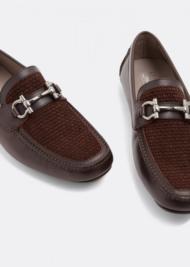 Ferragamo Gancini driving loafers for Men - Brown in KSA | Level Shoes