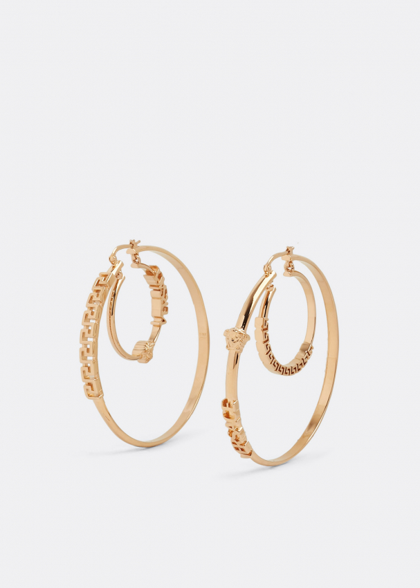 Versace La Medusa Greca hoop earrings for Women - Gold in KSA | Level Shoes
