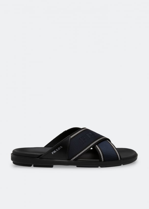 Prada Cross-over sandals for Men - Blue in KSA | Level Shoes