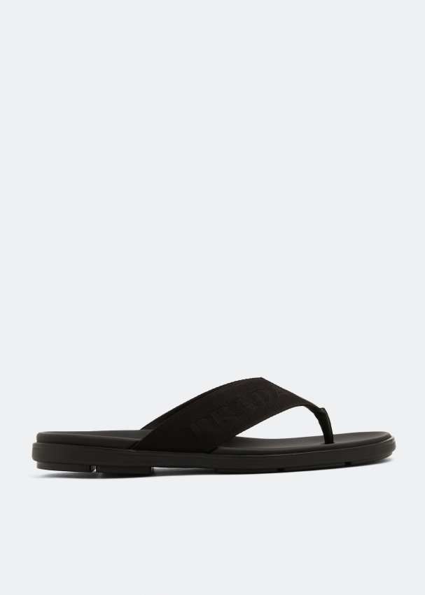 Prada Nylon tape sandals for Men - Black in KSA | Level Shoes