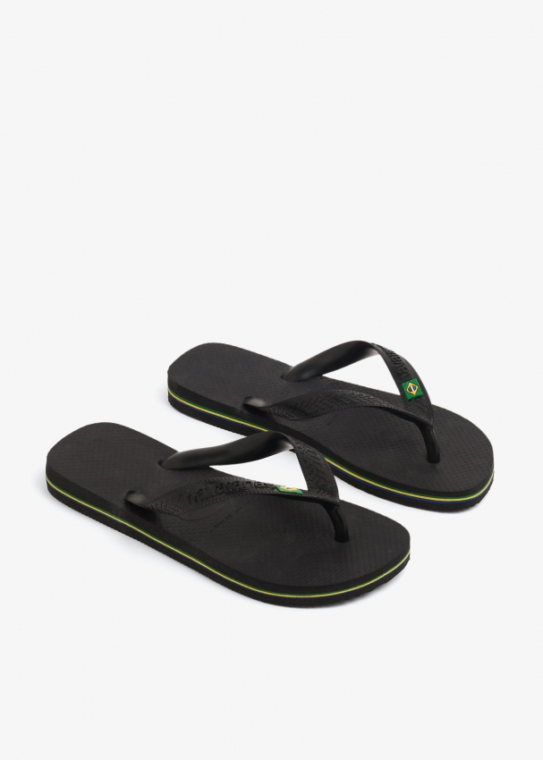Havaianas Brazil flip flops for Women Black in KSA Level Shoes
