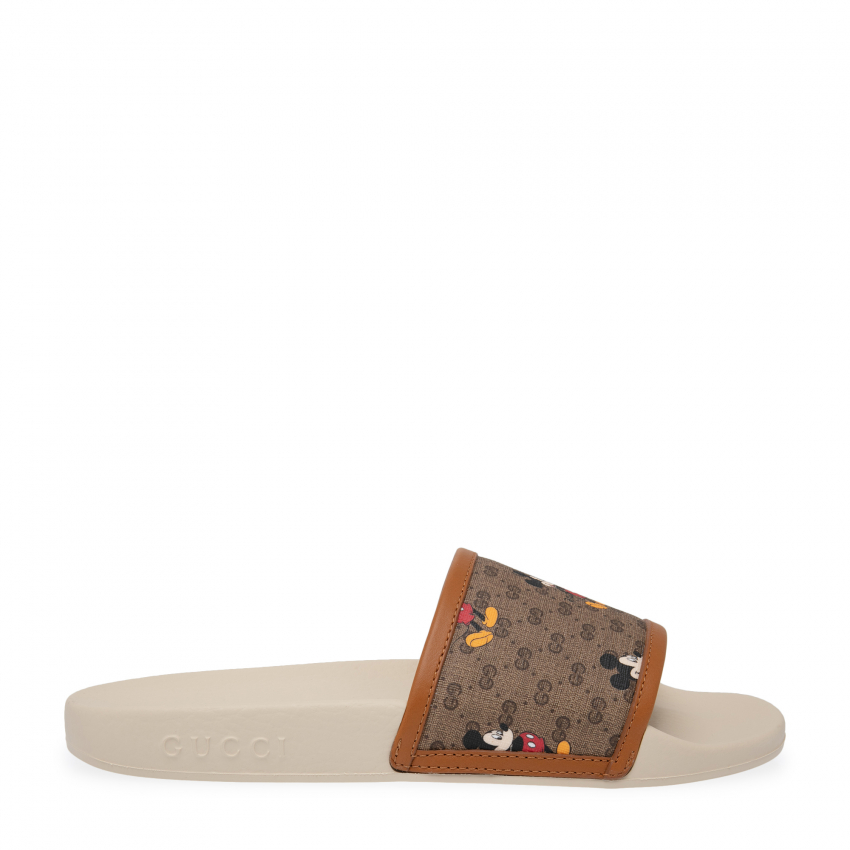 Gucci x Disney GG slides for Women - Beige in KSA | Level Shoes