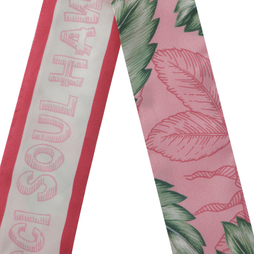 gucci hawaiian print silk neck bow