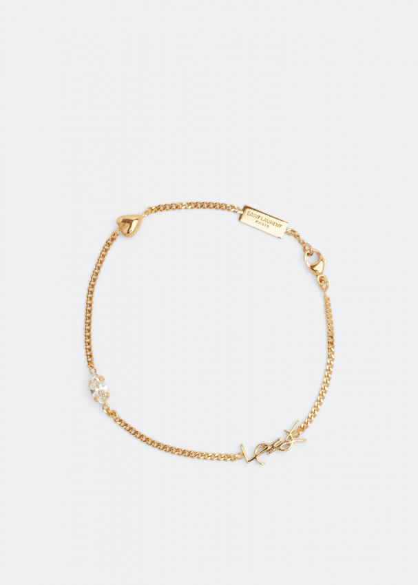 Saint Laurent Opyum heart charm bracelet for Women Gold in KSA