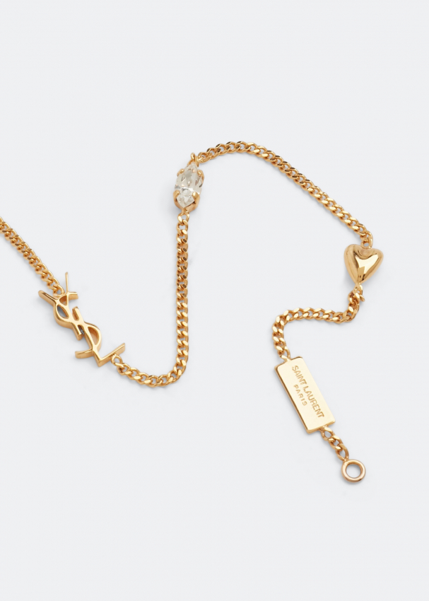 Saint Laurent Opyum heart charm bracelet for Women Gold in KSA