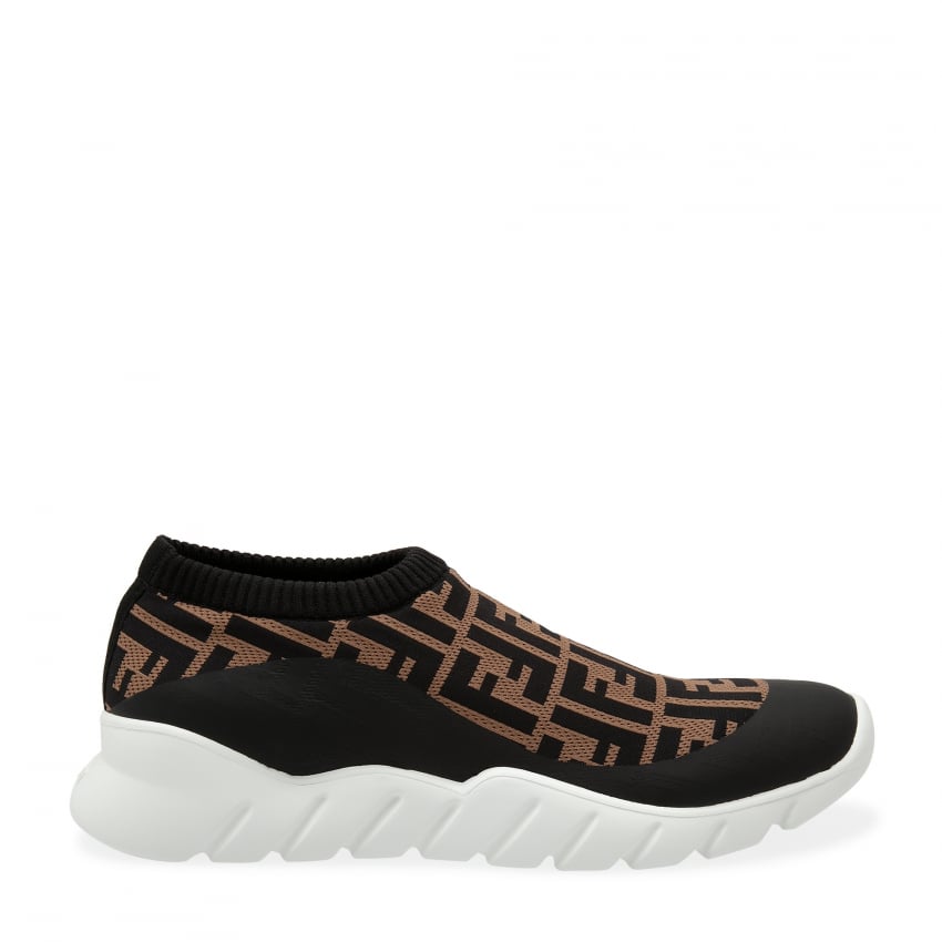 Fendi Tech fabric sock sneakers for Men - Black in KSA | Level Shoes