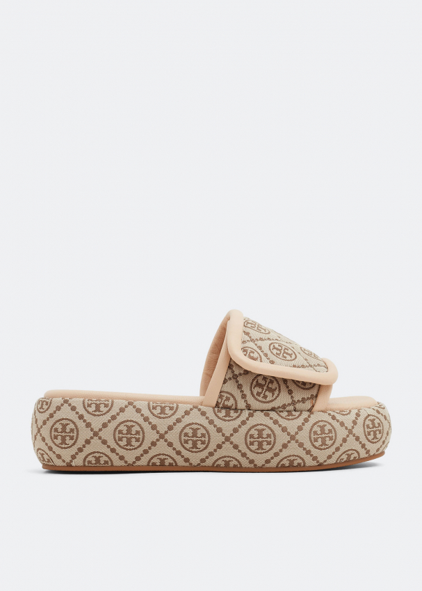 Tory Burch T Monogram Bubble sandals for Women - Brown in KSA | Level Shoes