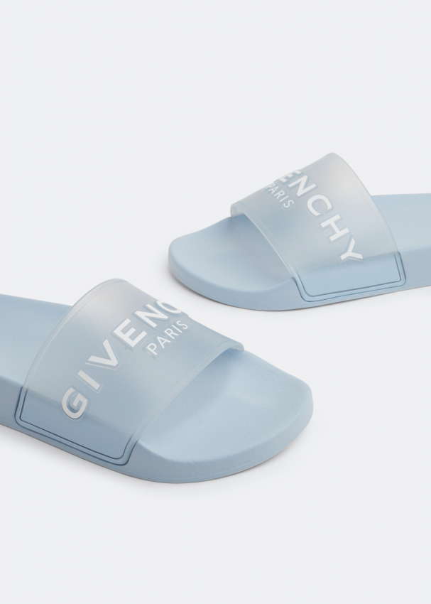 Givenchy Signature rubber slides for Women - Blue in KSA | Level Shoes