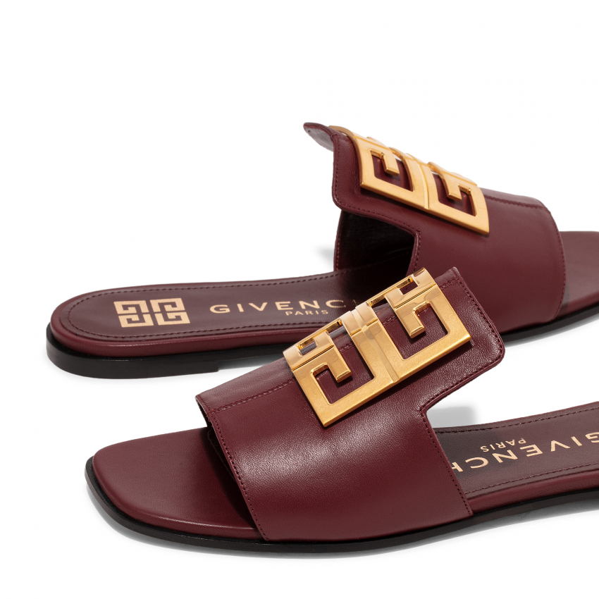 Givenchy 4G-logo flat sandals for Women - Burgundy in KSA | Level Shoes