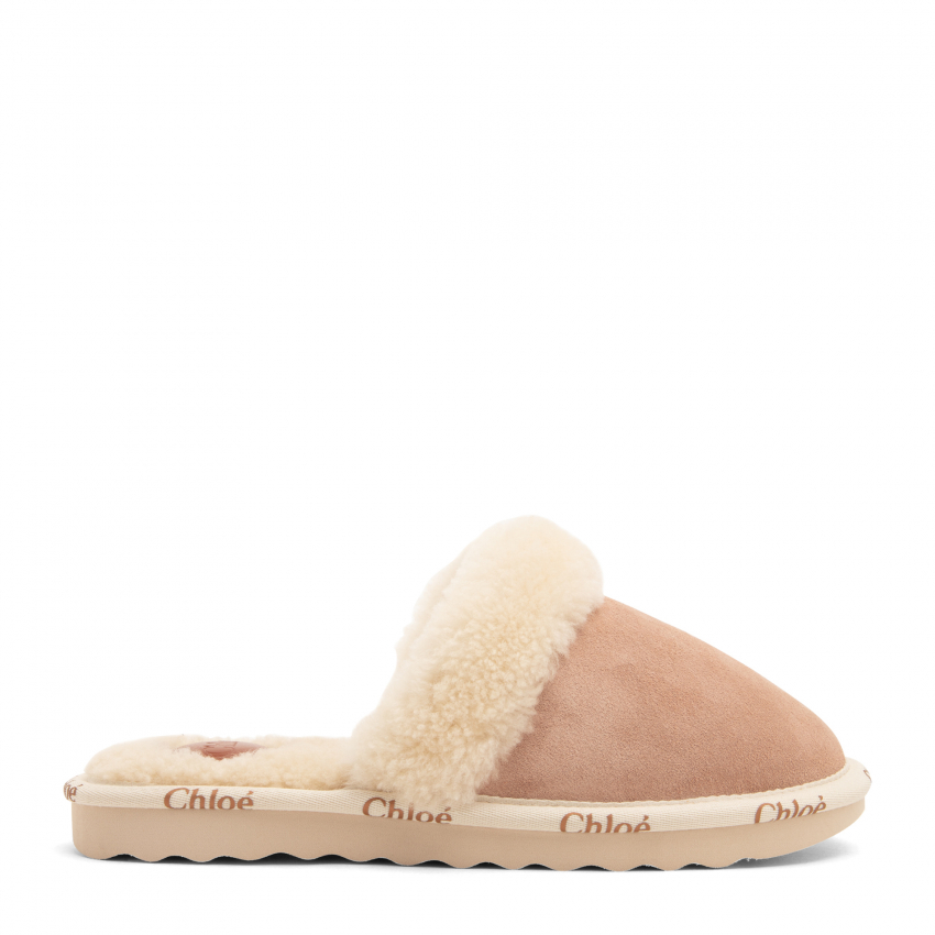 chloe slipper beige