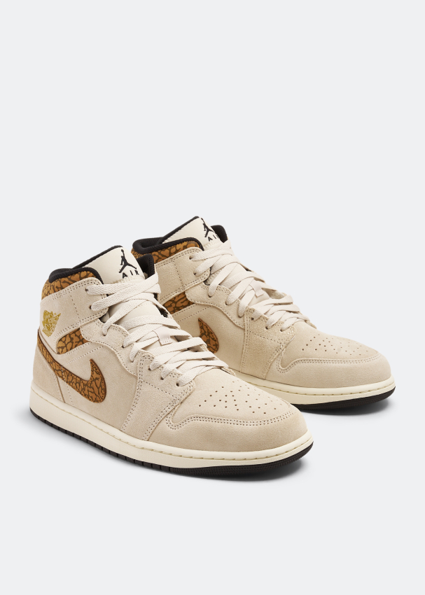 Nike Air Jordan 1 Mid Brown Elephant sneakers for Men Brown in KSA Level Shoes