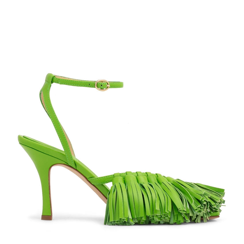 A.W.A.K.E Mode Delta tassel sandals for Women - Green in KSA | Level Shoes