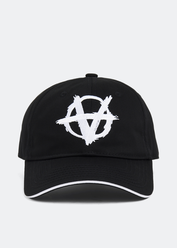 VETEMENTS Anarchy logo cap for Men - Black in KSA | Level Shoes