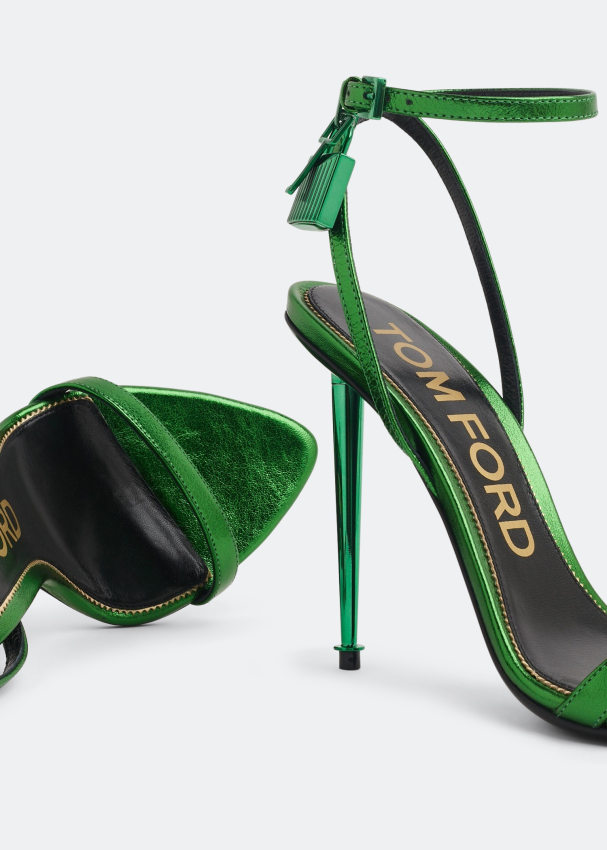 Tom Ford Padlock naked sandals for Women - Green in KSA | Level Shoes