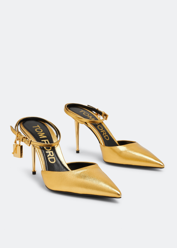 Tom Ford Padlock slingback pumps for Women - Gold in KSA | Level Shoes