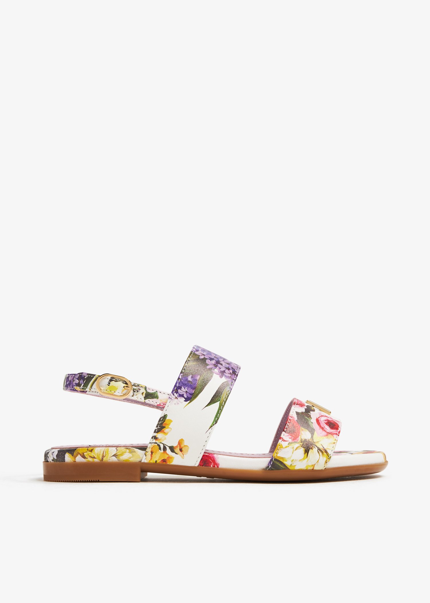 

Printed calfskin sandals, Multicolored