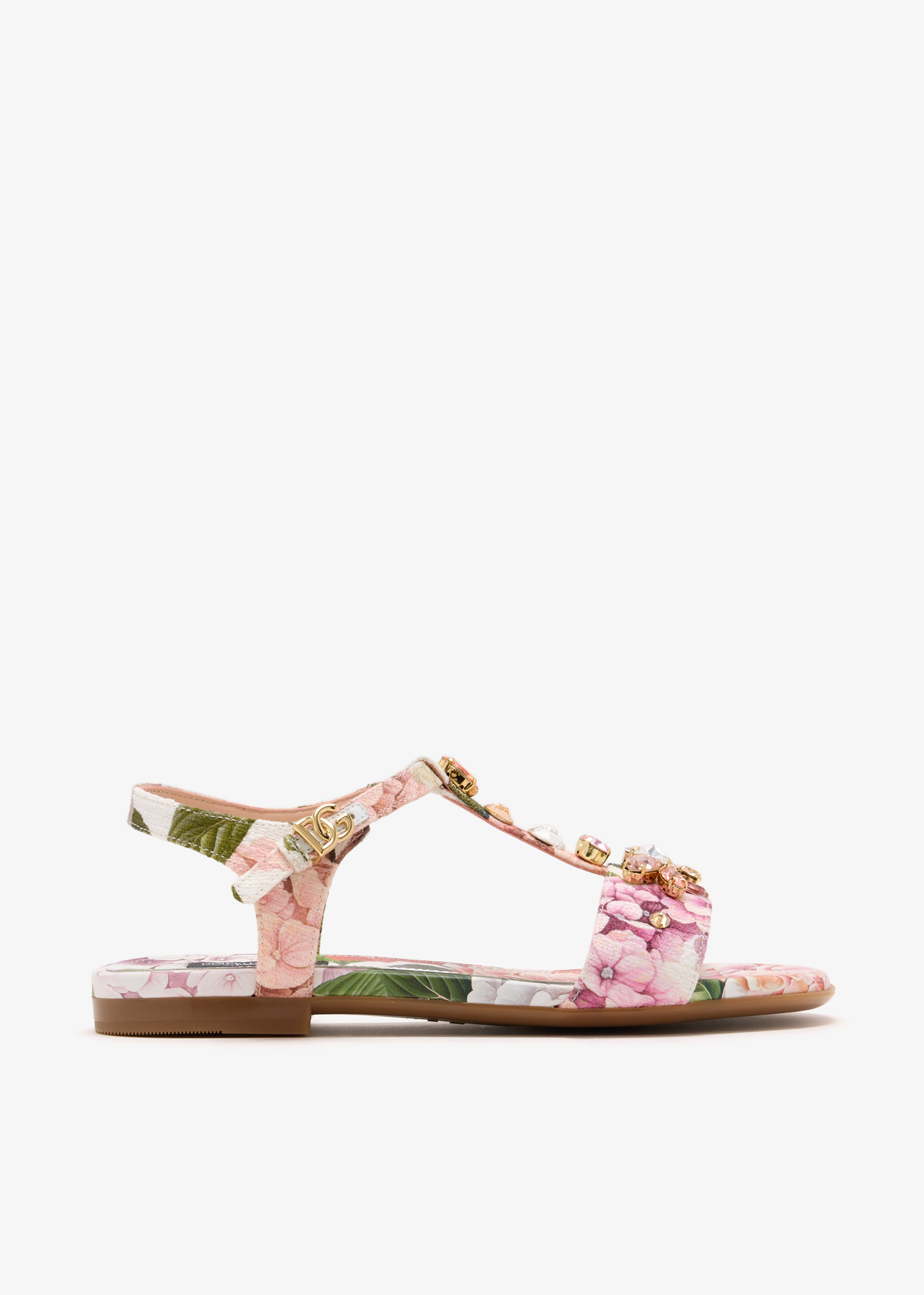 

Crystal-embellished sandals, Printed