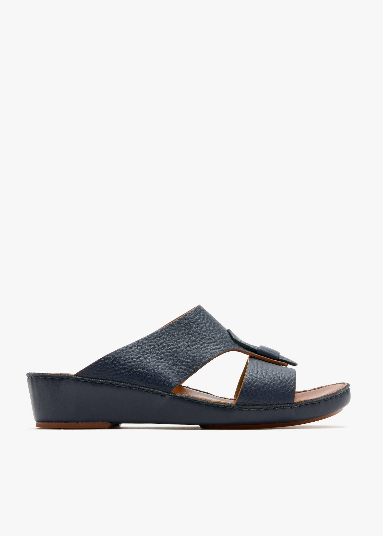 

Fissare Granulato Deercalf sandals, Navy