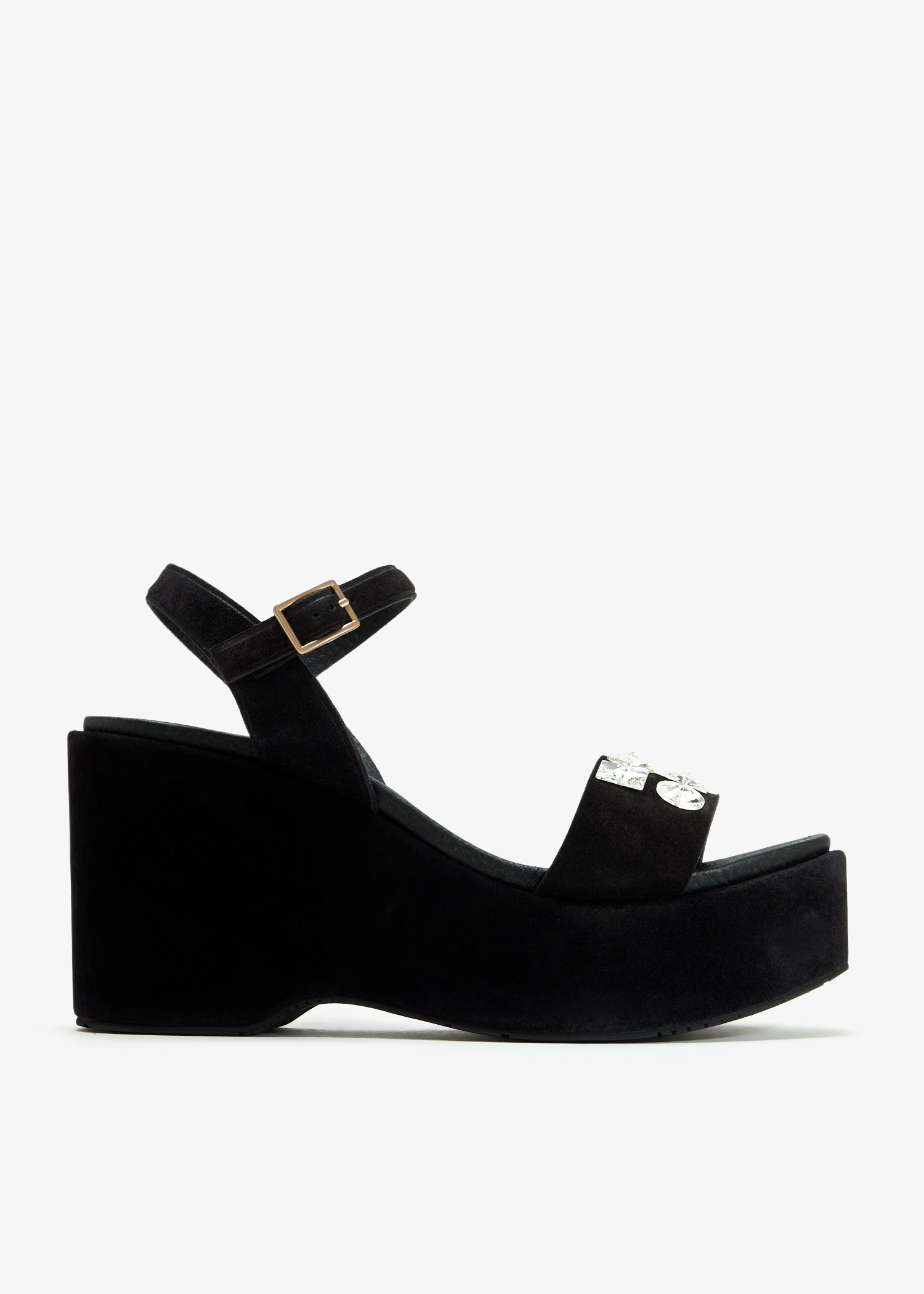 

Delina wedge sandals, Black