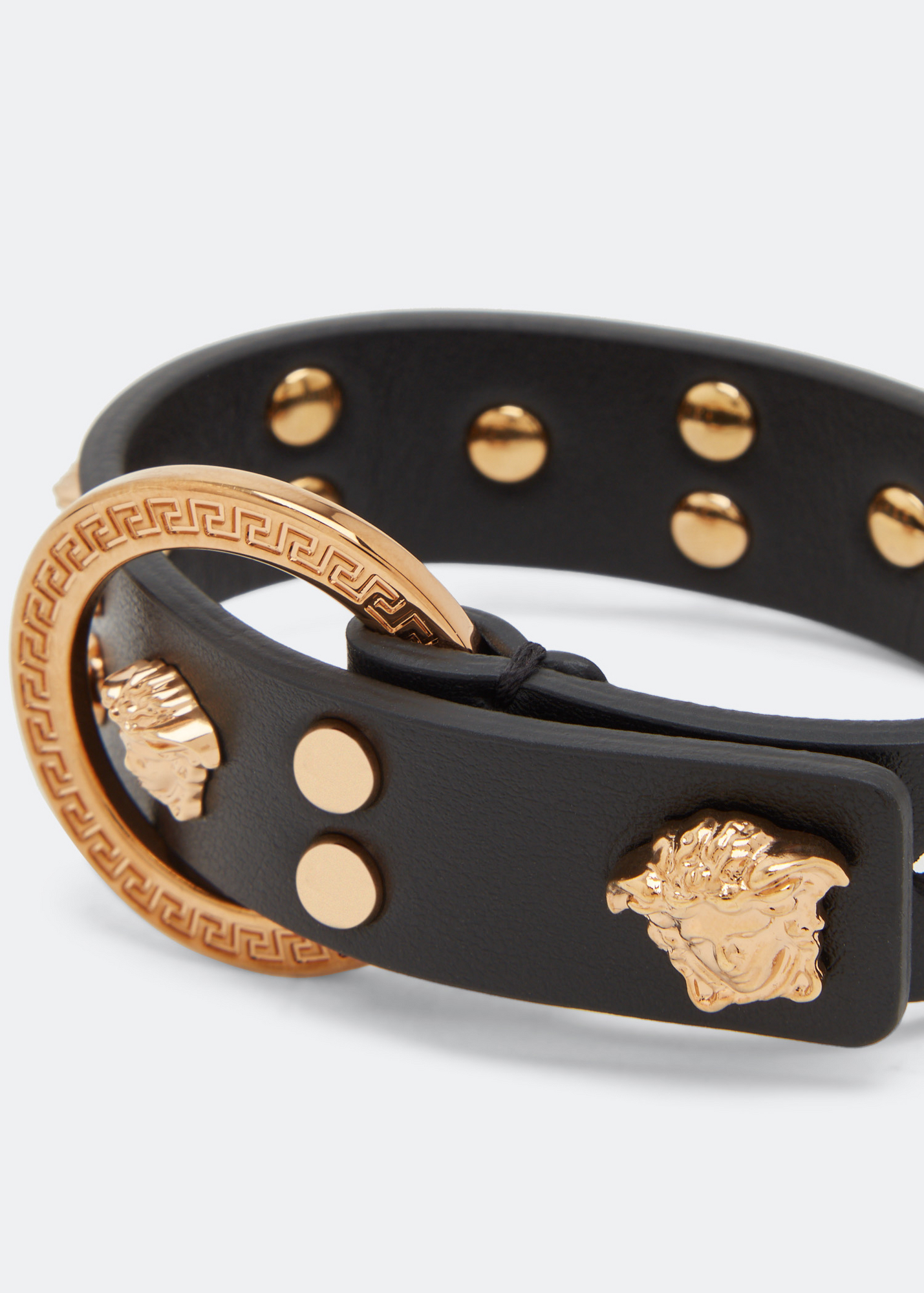 

Medusa Stud leather bracelet, Black