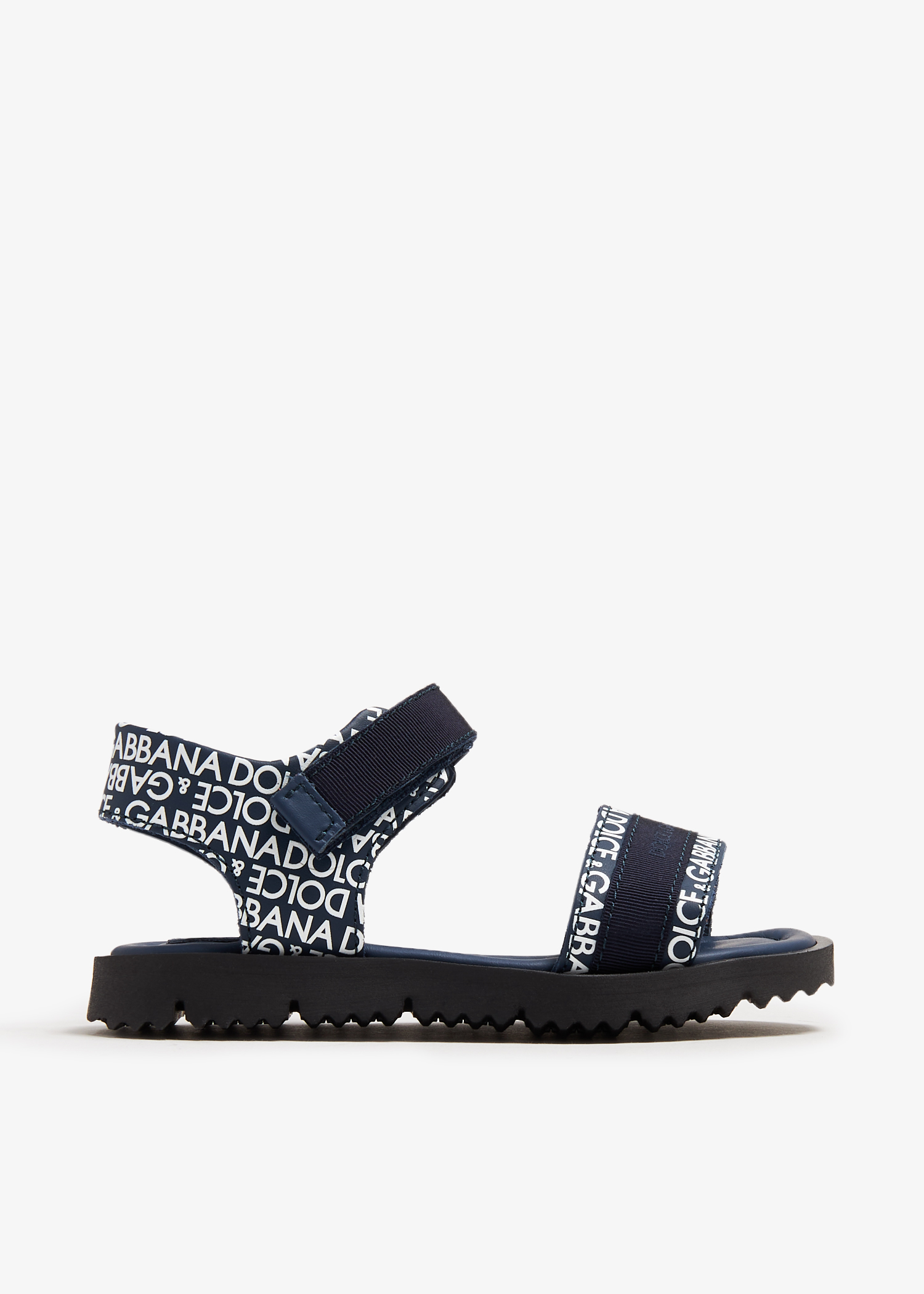 

Printed calfskin sandals, Blue