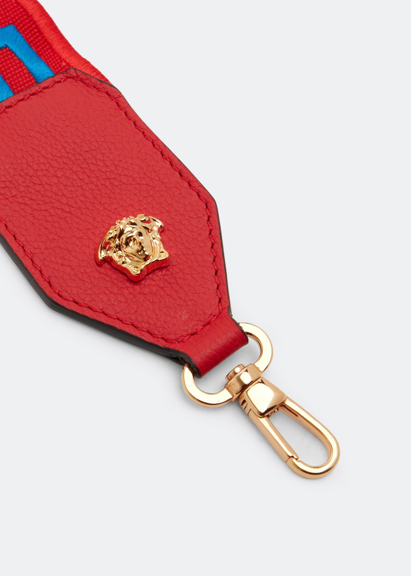 

Greca embroidered bag strap, Red