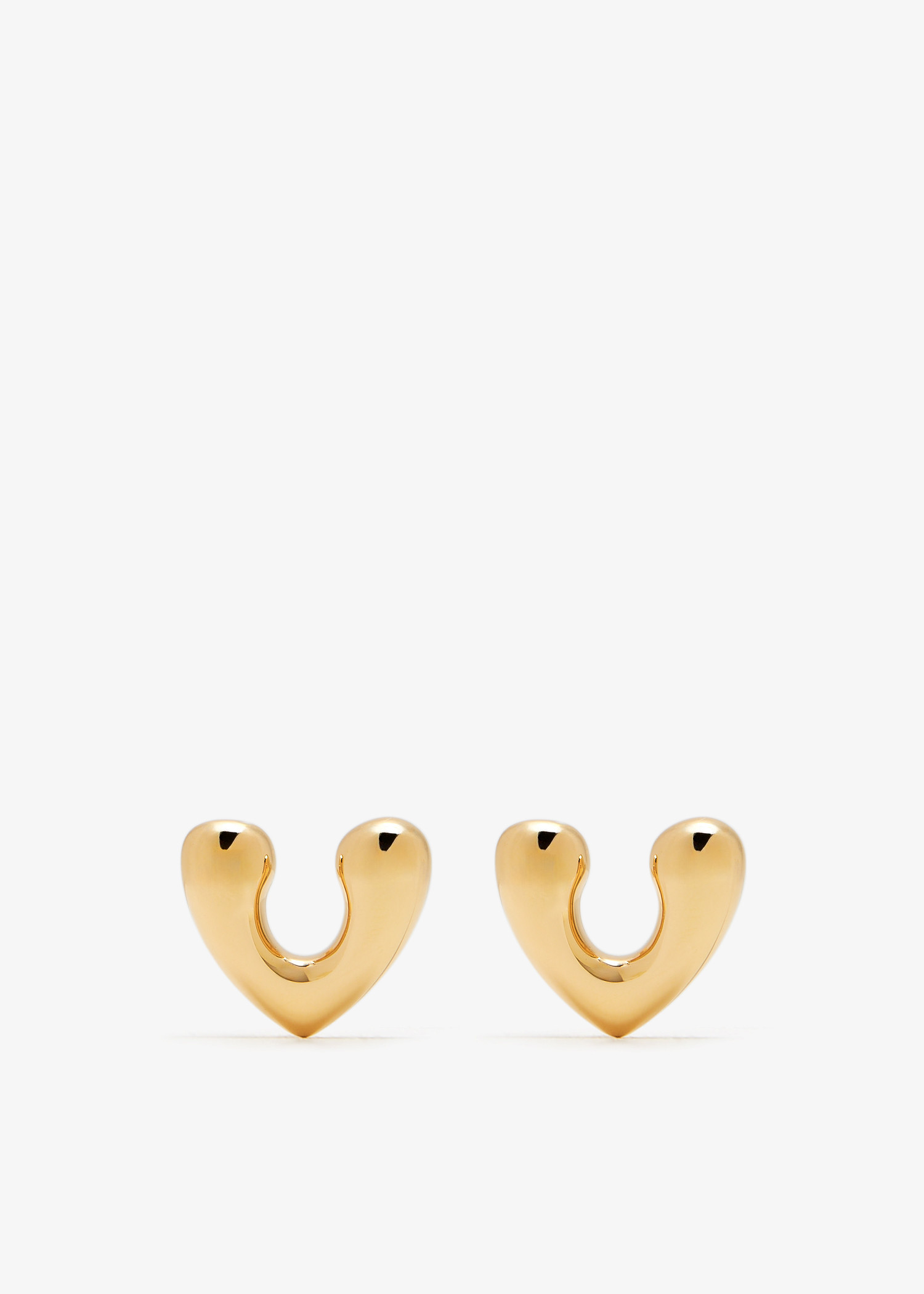 

Open heart earrings, Gold