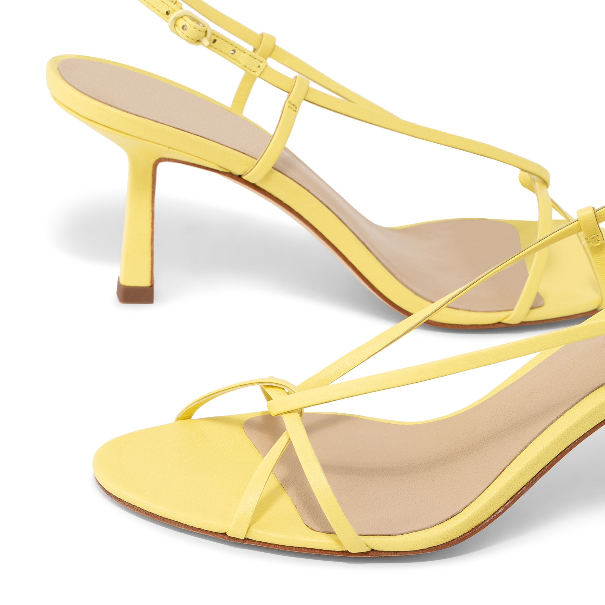 

Entwined 70 heel sandals, Yellow