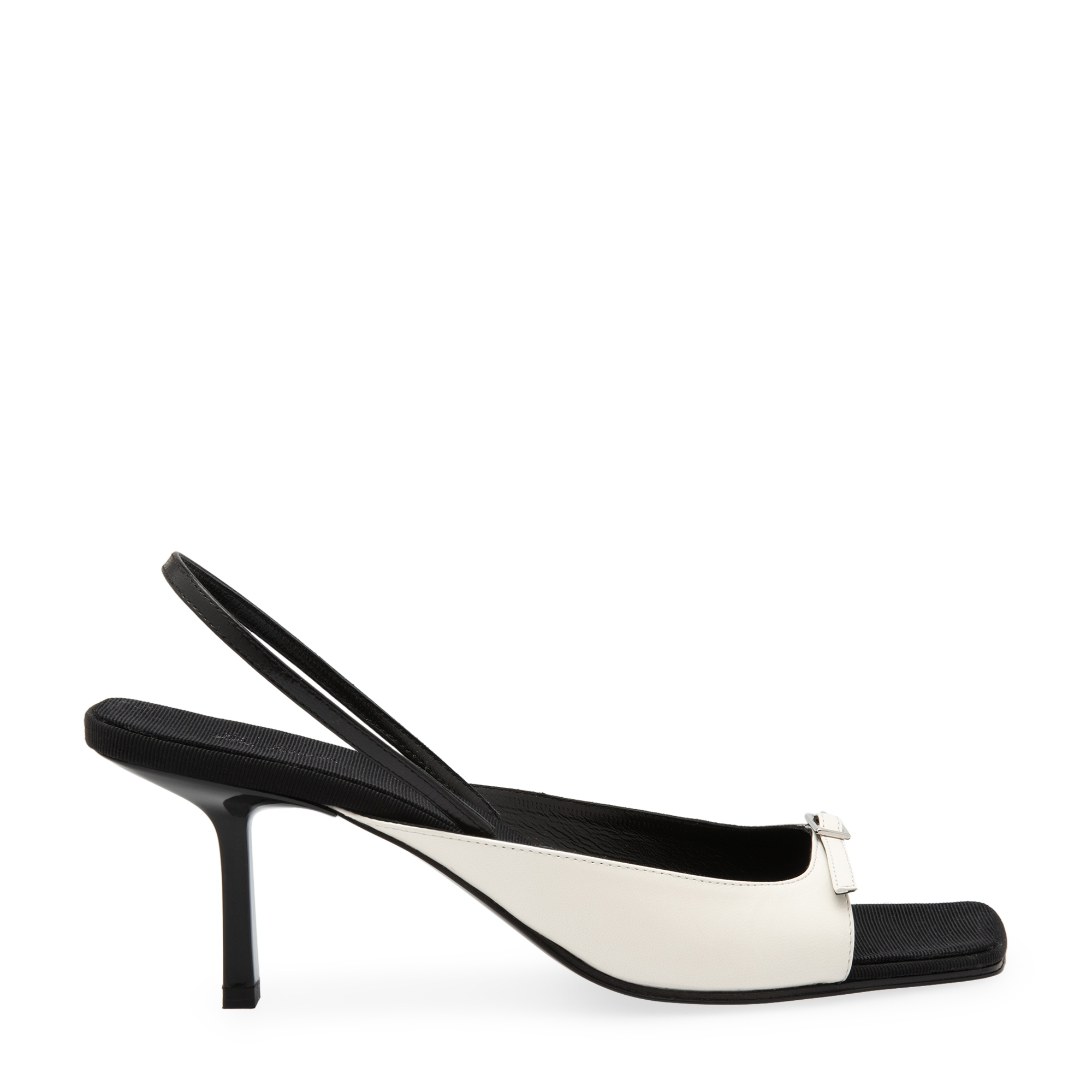 

Buckle slingback sandals, White