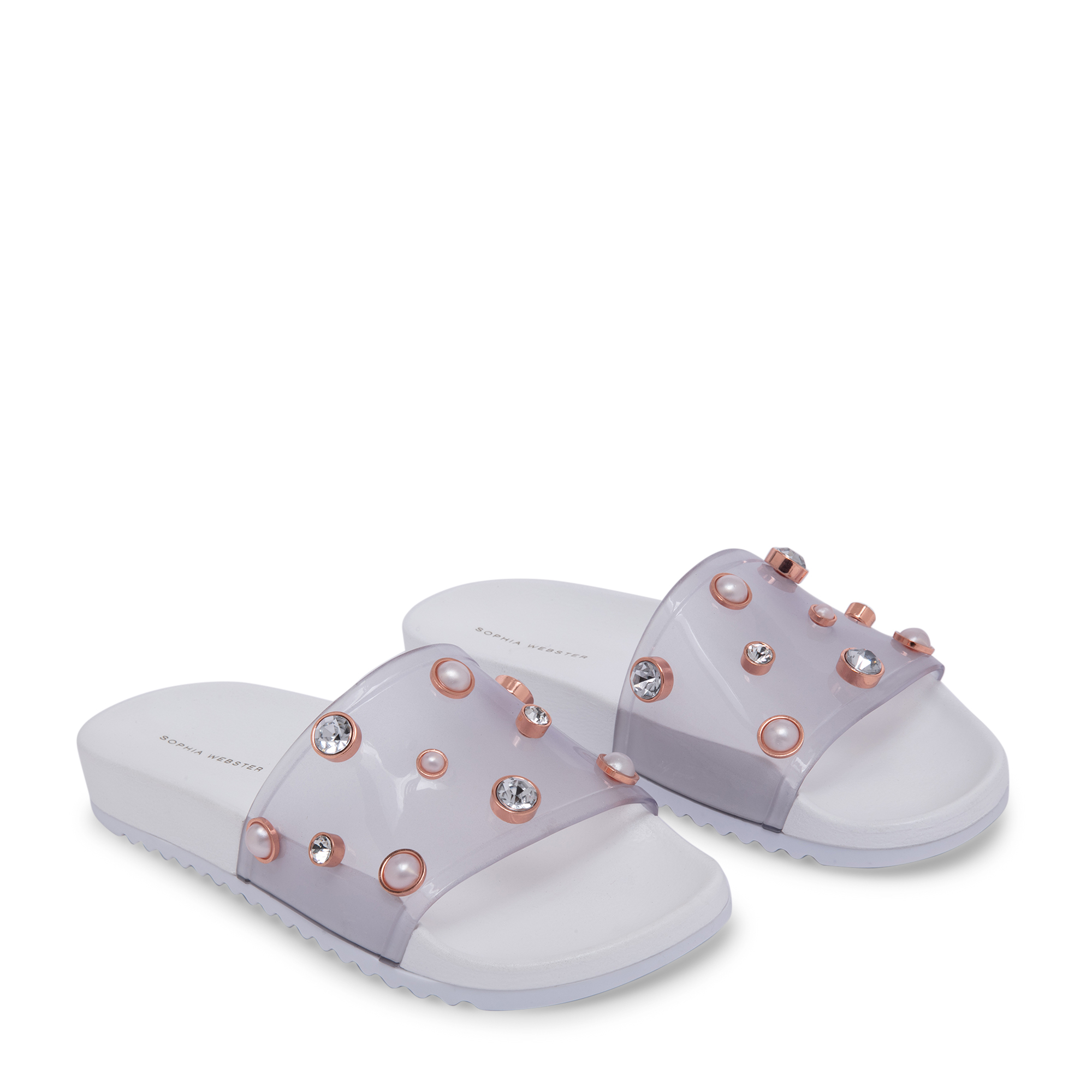 

Dina rubber slides, White