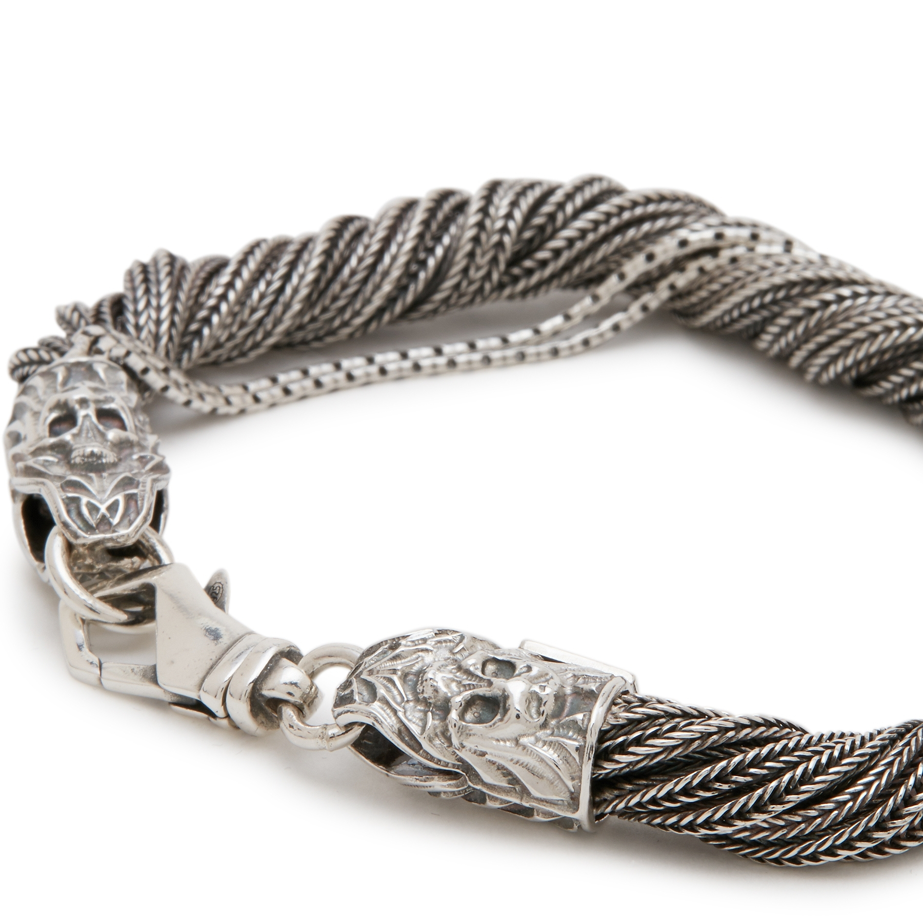 

Multi string bracelet, Silver