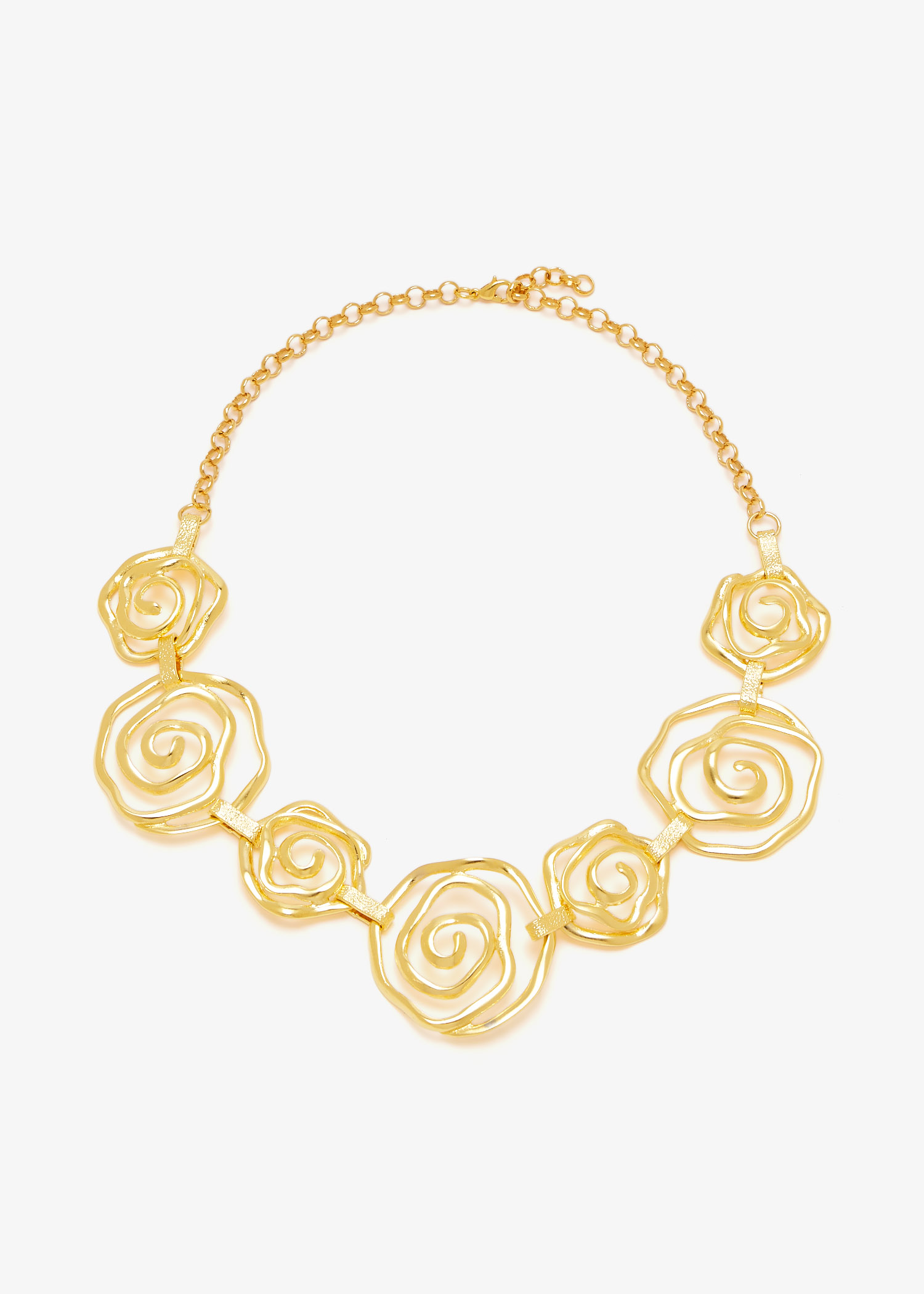 

Floral Vortex choker, Gold