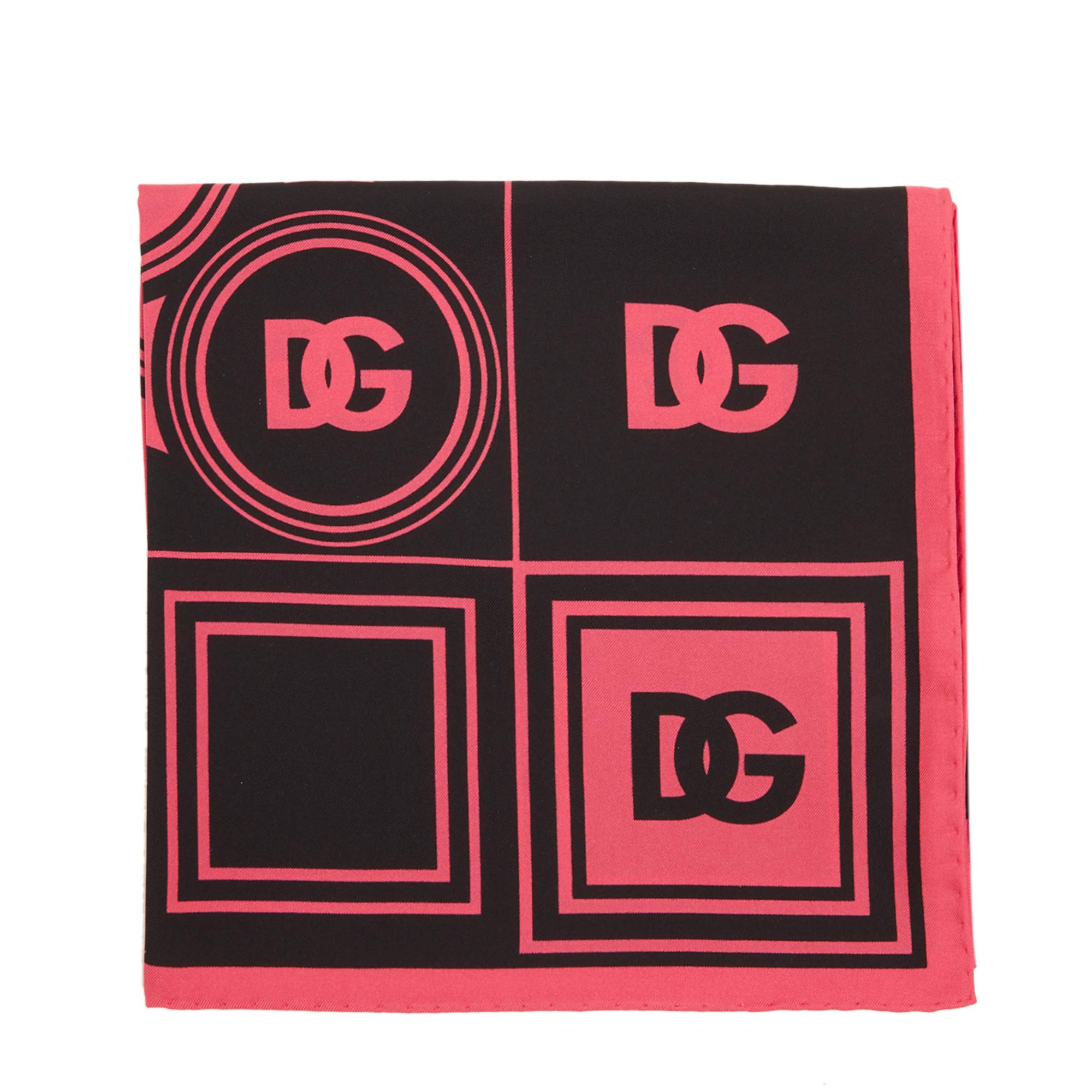 

Logo printed silk scarf, Pink