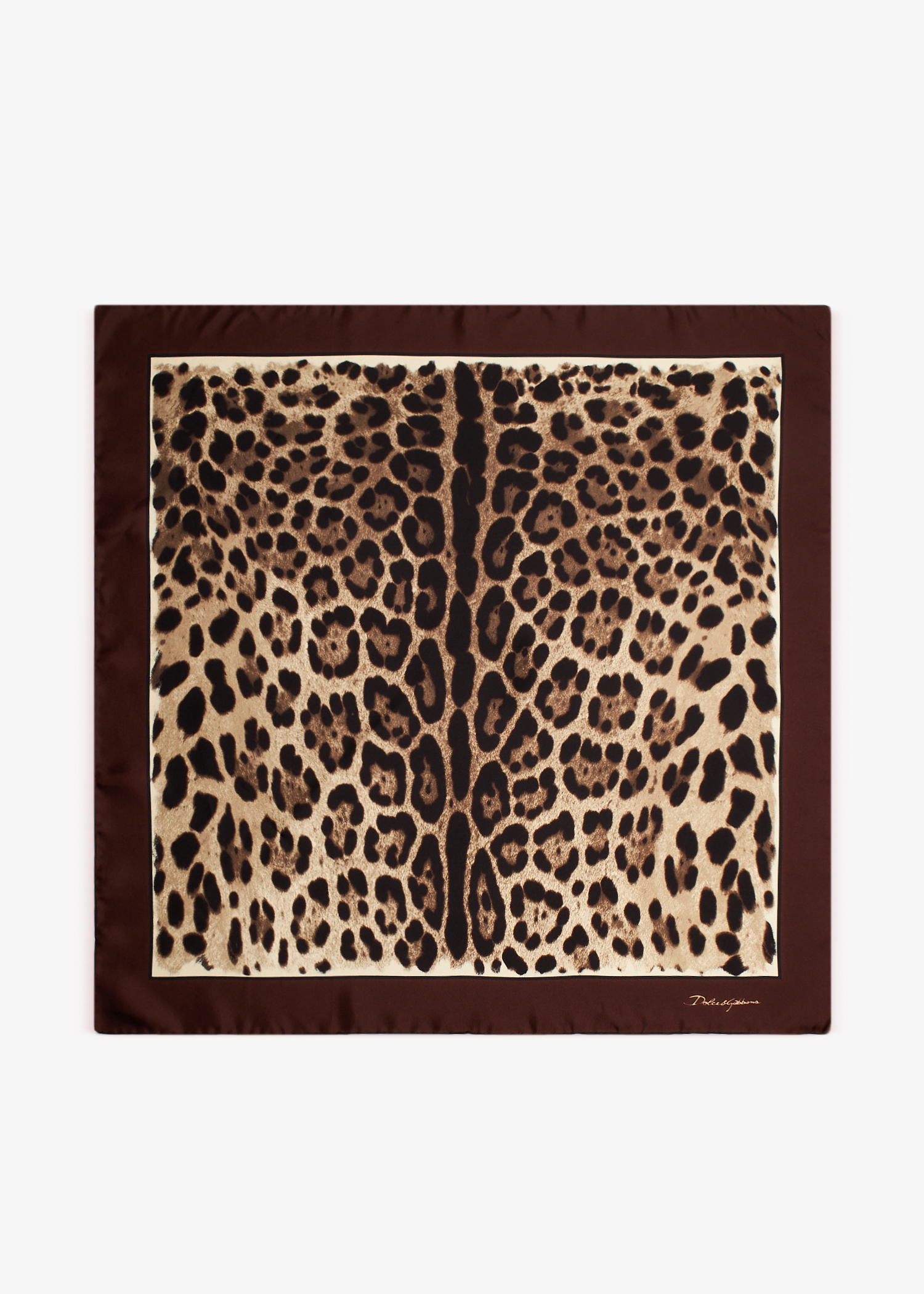 

Leopard-print twill scarf, Prints