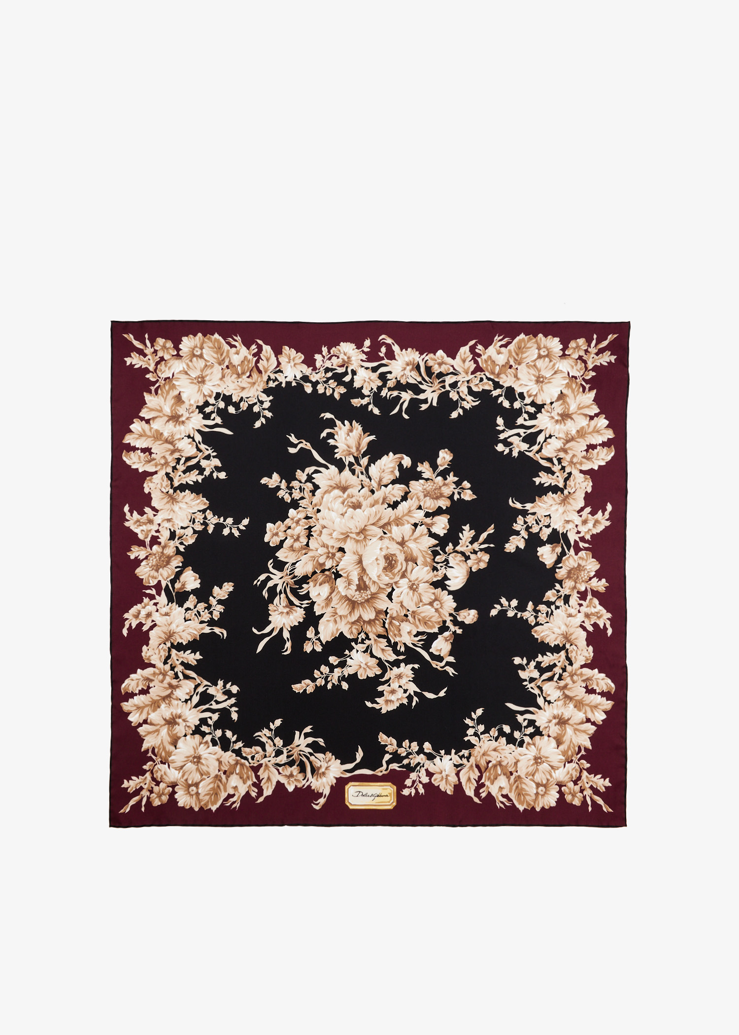 

Floral-print silk twill bandeau, Printed