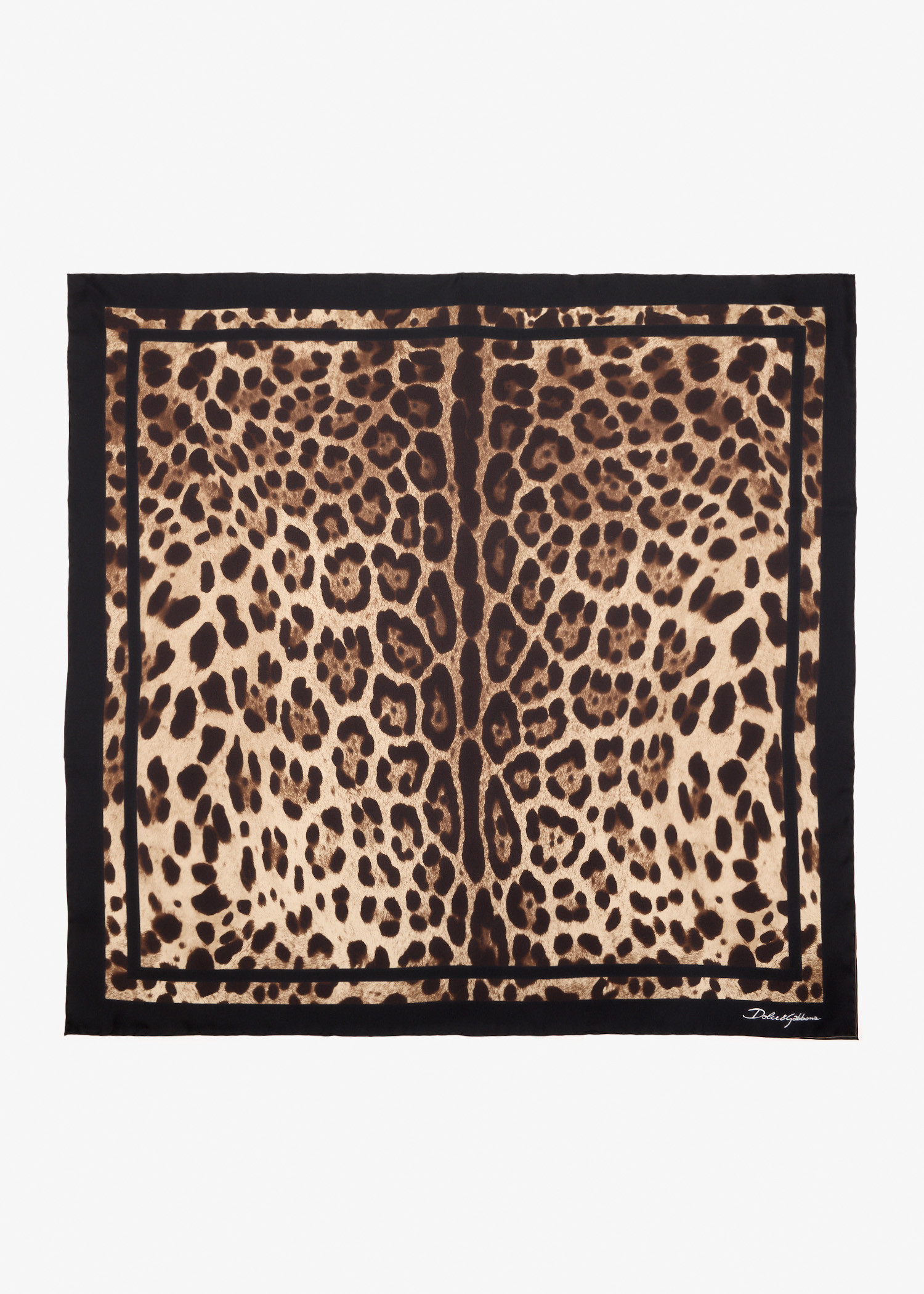 

Leopard-print silk twill scarf, Animal printed
