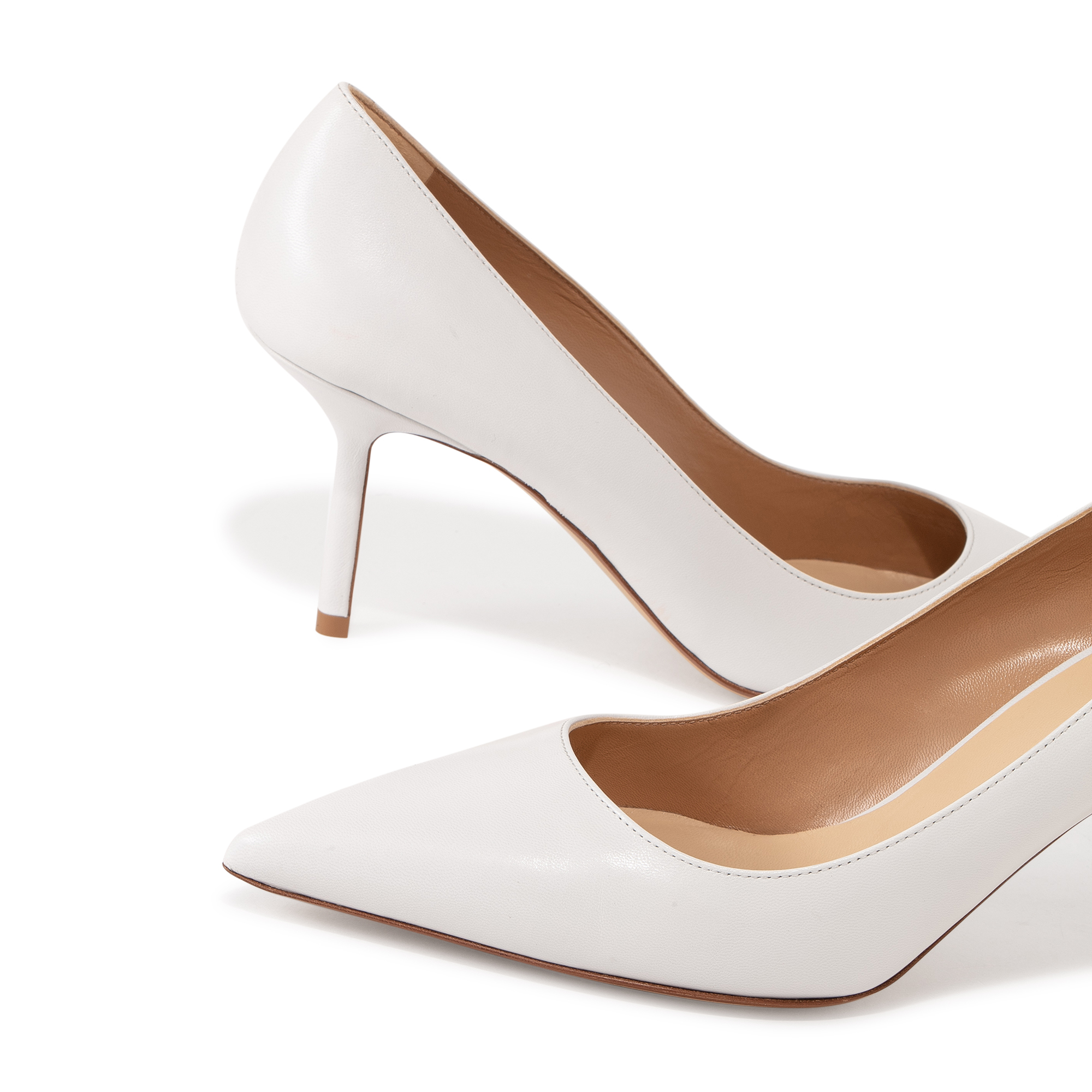 

Leather pumps, White