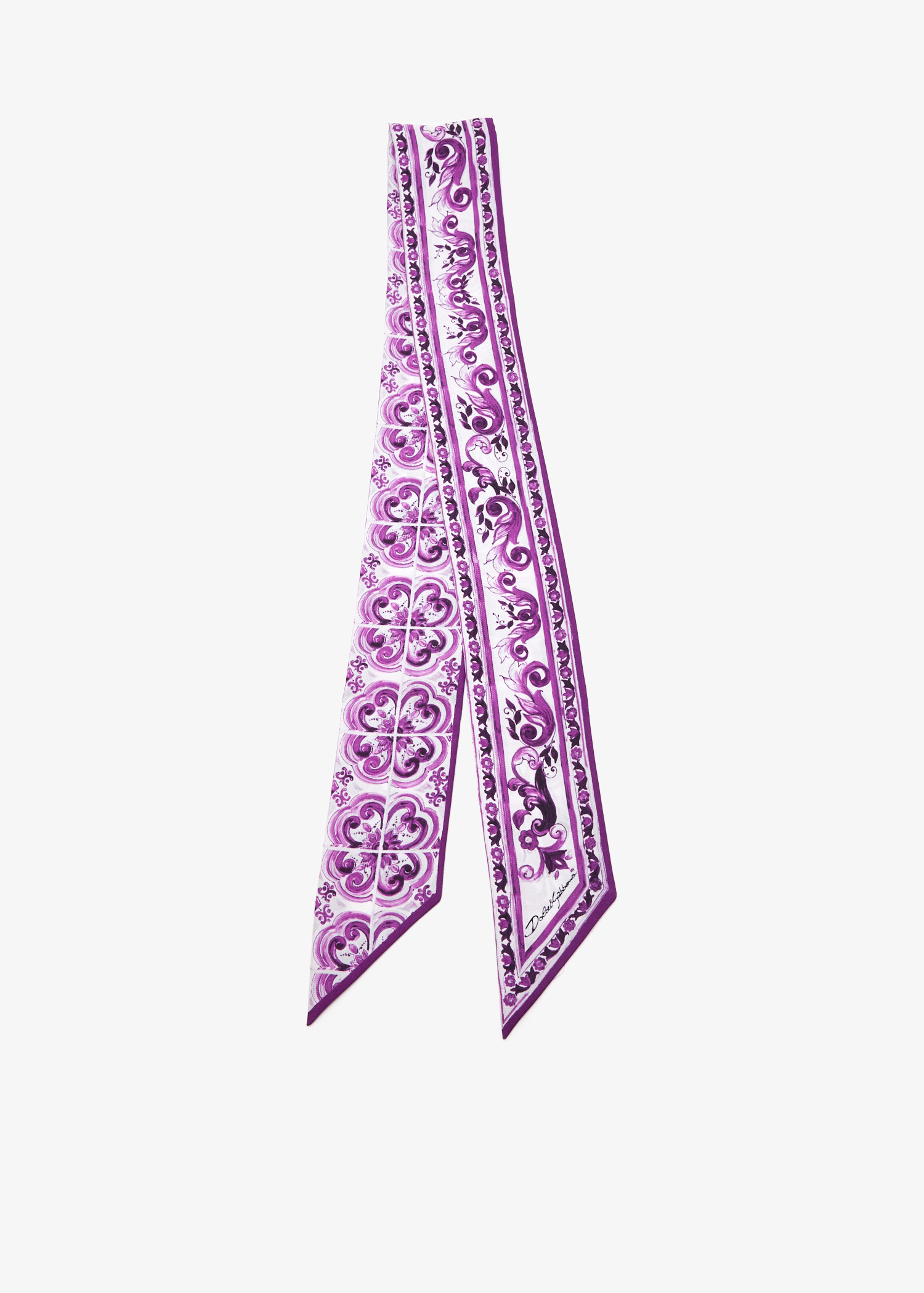 

Maiolica-print silk twill bandeau, Printed