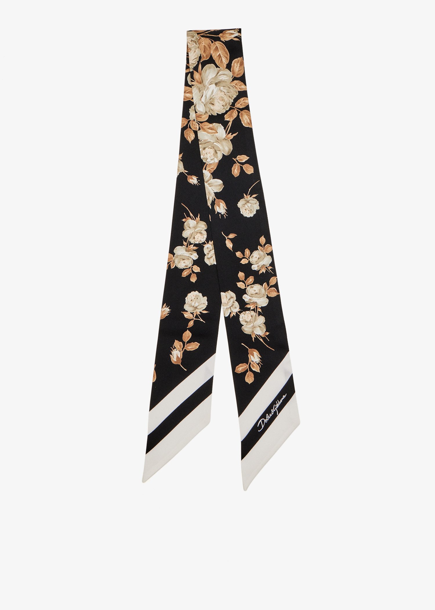 

Floral-print silk twill bandeau, Printed
