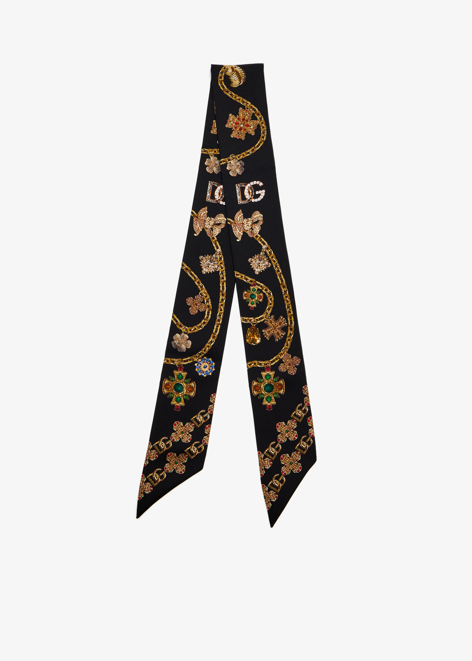 

DG logo silk twill bandeau, Printed