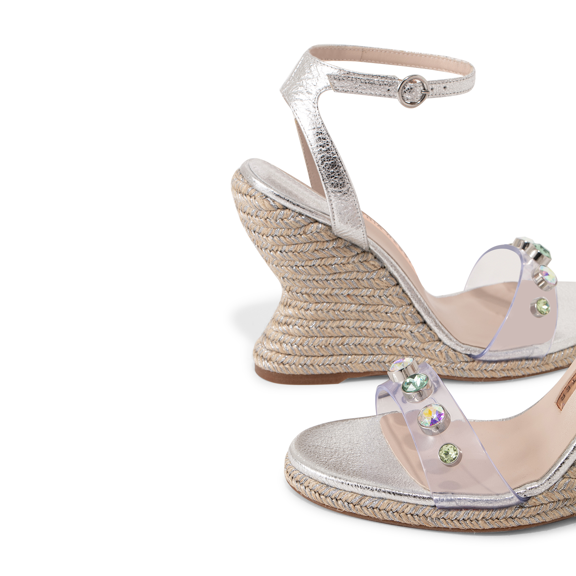 

Dina espadrille wedges, Silver